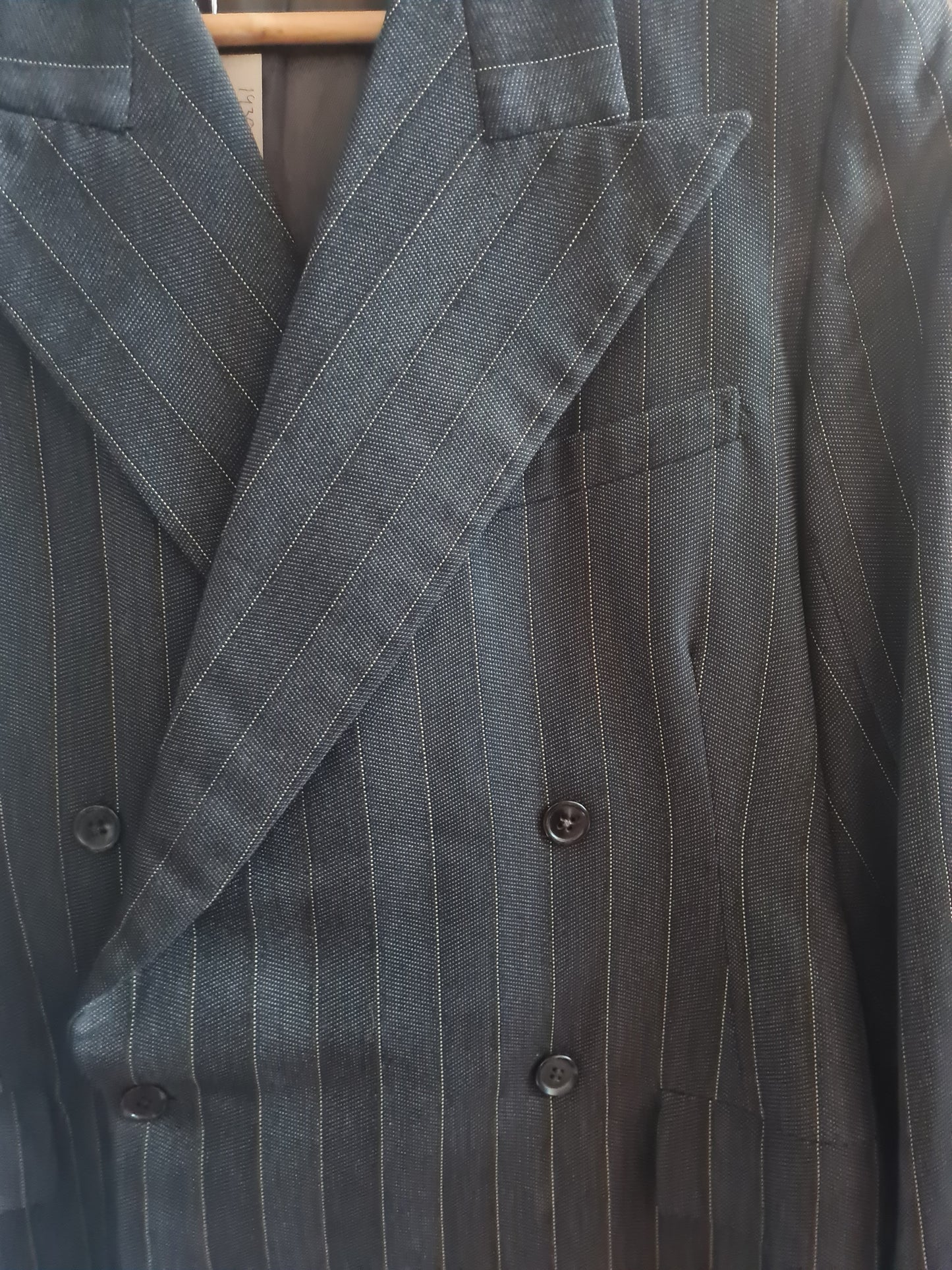 1940s Lynx Double Breasted Jacket, Black