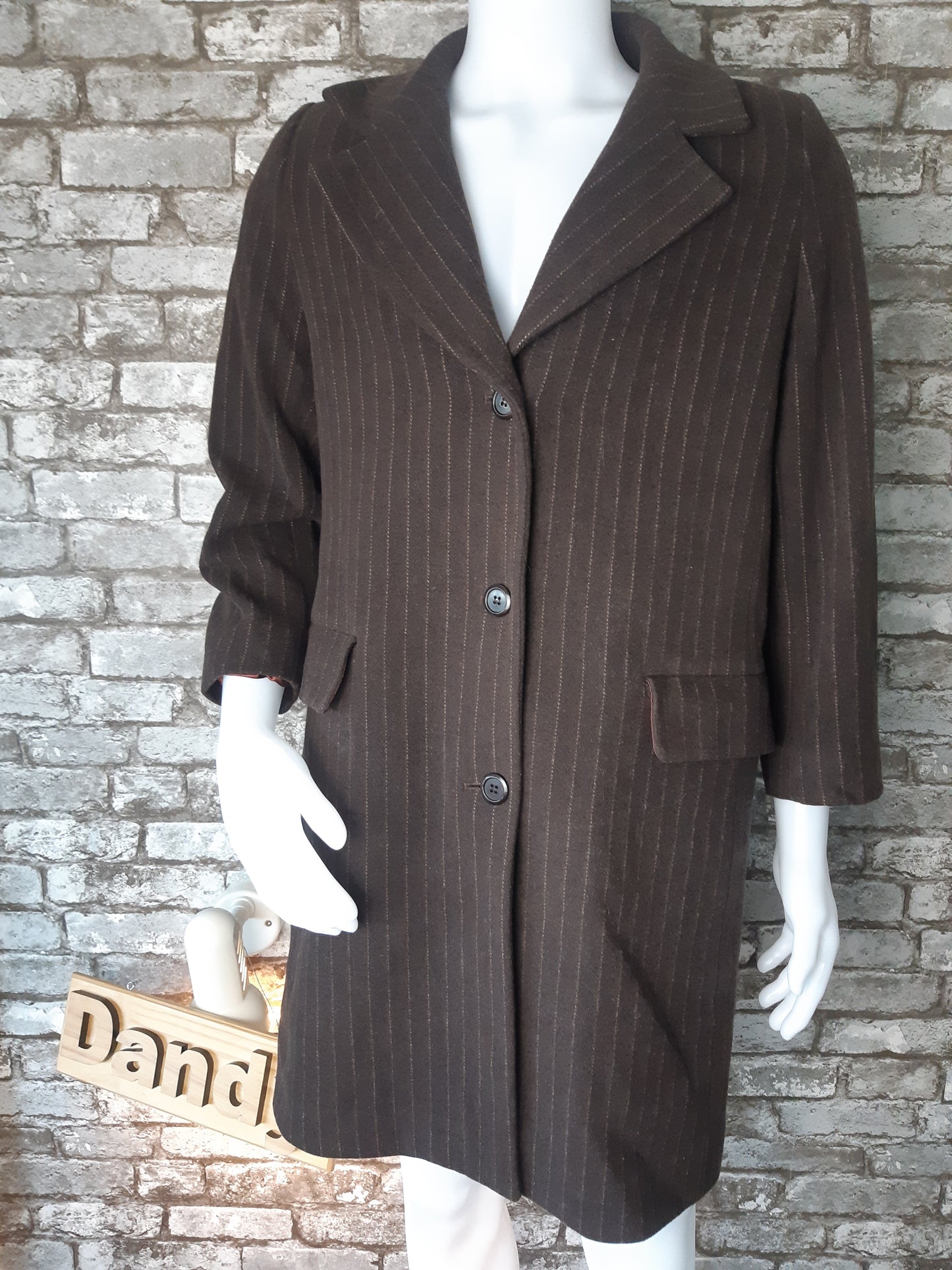 Coat, Brown Pinstripe