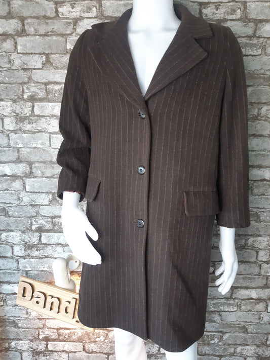 Coat, Brown Pinstripe