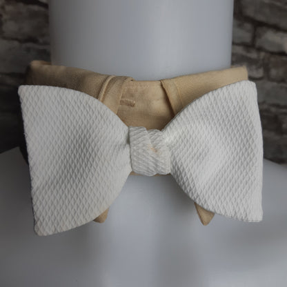 Bowtie, Single End White Butterfly