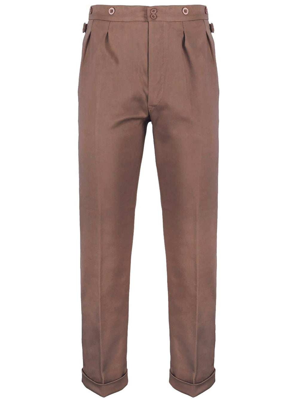 Revival Edwin Highwaist Trousers, Light Brown