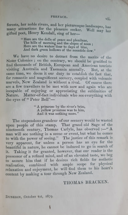 The New Zealand Tourist, 1879