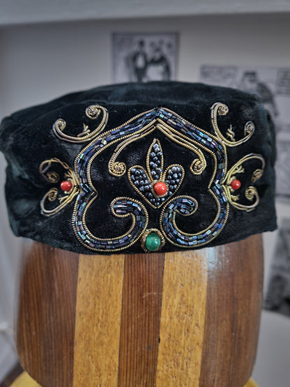 Edwardian Smoking Cap, Velvet