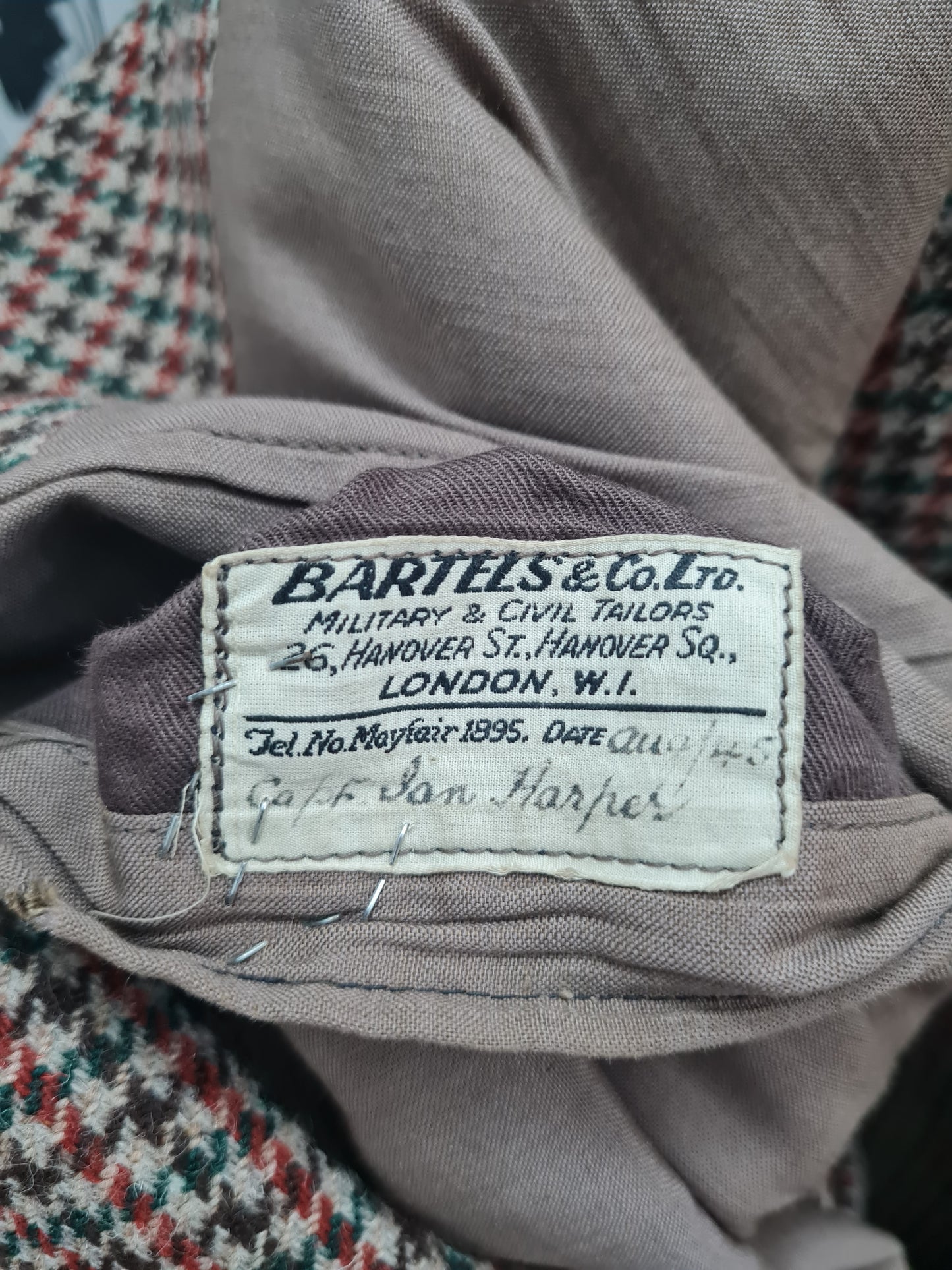 3 Piece Sporting Suit - Dated 1945