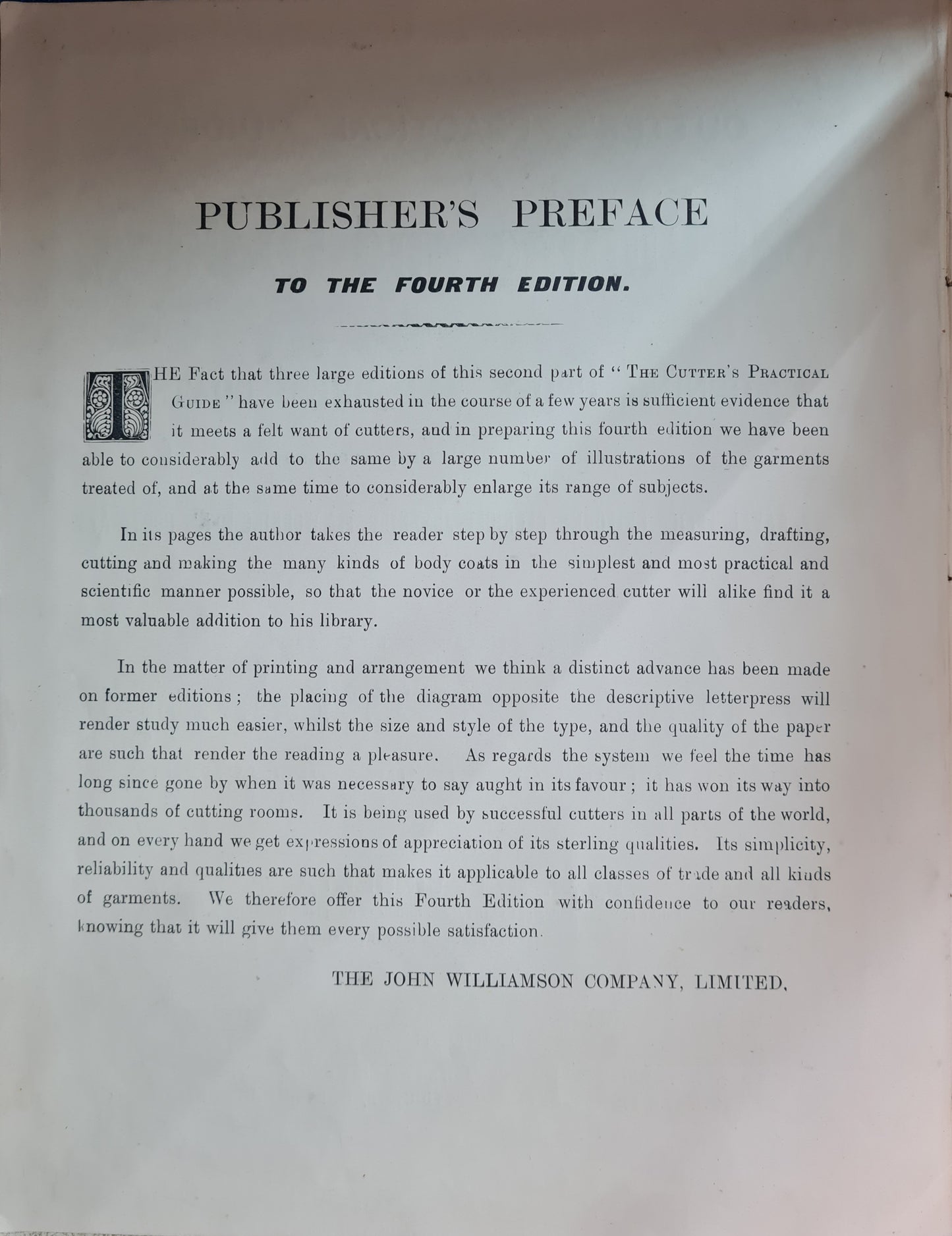 The Cutter's Practical Guide Victorian Tailoring Book