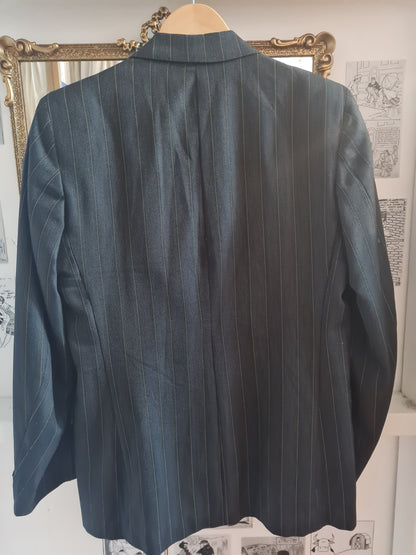 1940s Lynx Double Breasted Jacket, Black