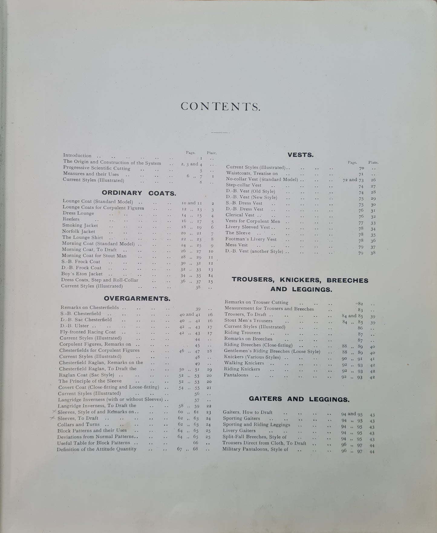 The Premier System of Cutting Gentlemen's Garments Book