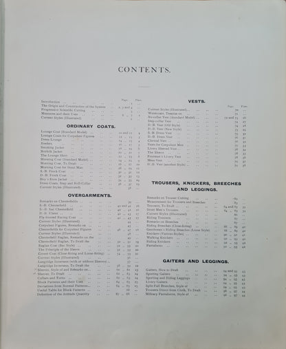 The Premier System of Cutting Gentlemen's Garments Book